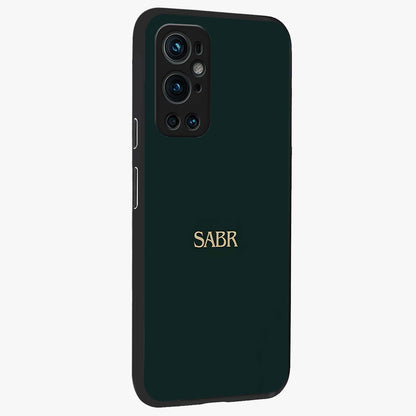 Sabr Minimal Patience Glass Case upright view showcasing calm minimalist artwork with motivational patience theme.