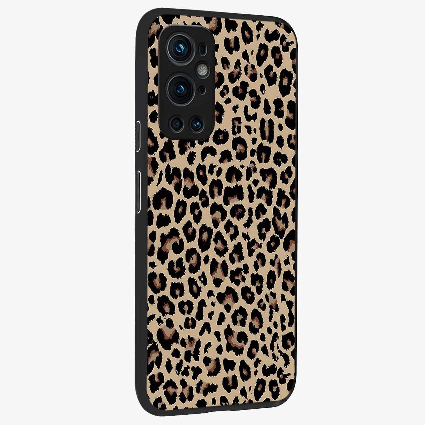 Savage Chic Pattern Glass Case upright view showcasing trendy decorative artwork with edgy fashion theme.