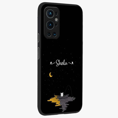 Silent Night Row Glass Case upright view showcasing tranquil night artwork with serene landscape theme.