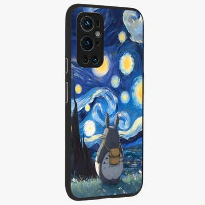Totoro In Van Gogh Art Glass Case upright view showcasing creative character artwork with painterly artistic theme.