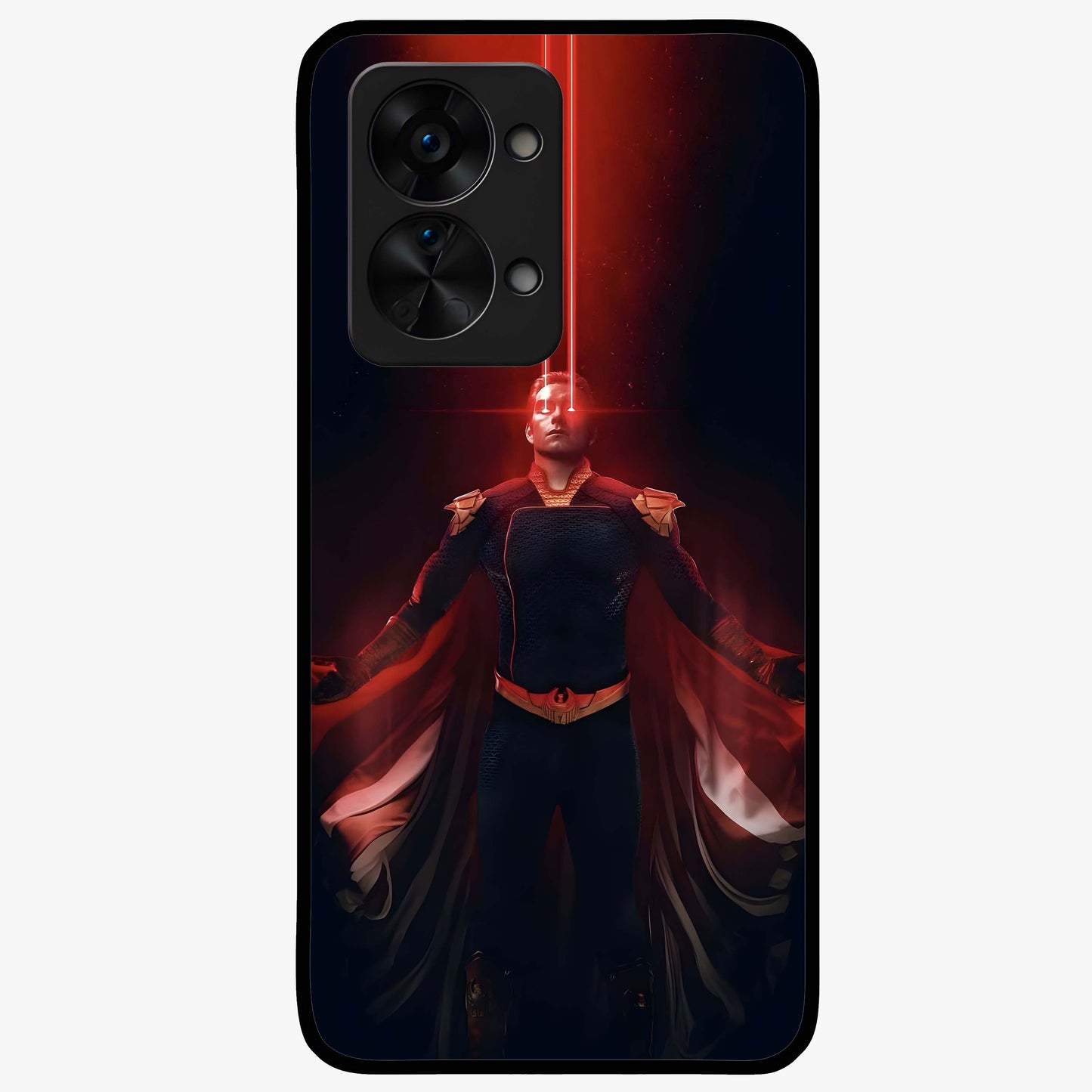 Crimson Vision Ascension Glass Case for 1+Nord 2T bold front view featuring visionary crimson themed artwork