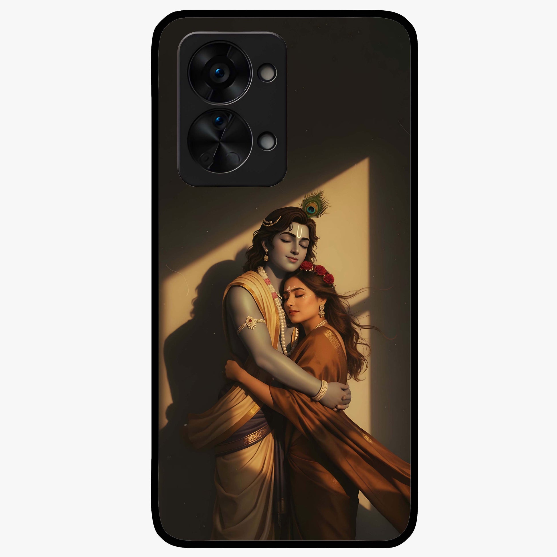 Divine Eternal Love Glass Case for 1+Nord 2T elegant front view featuring romantic spiritual artwork in soft tones
