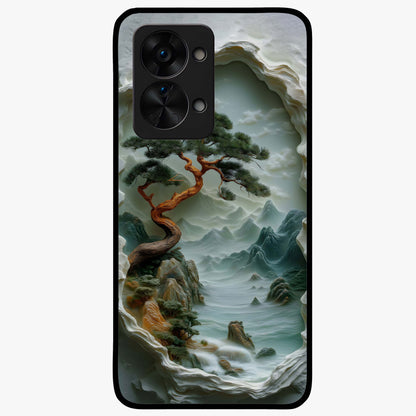 Eternal Nature Spirit Glass Case for 1+Nord 2T serene front view featuring earthy nature inspired artwork