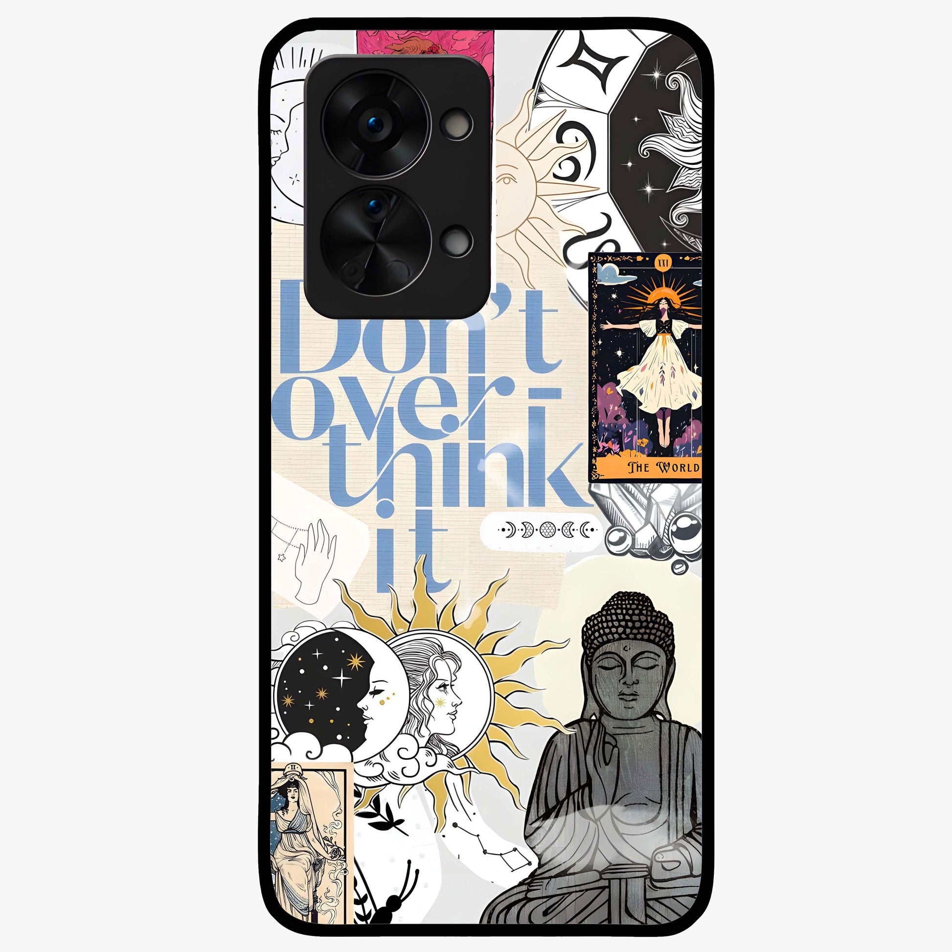 Ethereal Thoughts Glass Case for 1+Nord 2T dreamy front view featuring abstract artistic artwork with soft tones