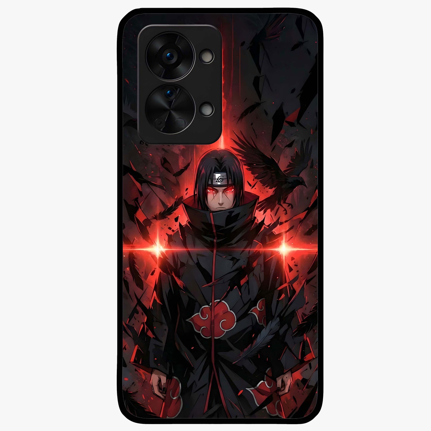 Focused Blade Discipline Glass Case for 1+Nord 2T bold front view featuring sharp blade inspired artistic artwork