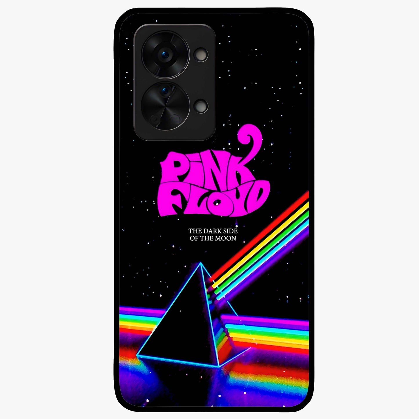 Galactic Light Frequency Glass Case for 1+Nord 2T futuristic front view featuring abstract light wave artwork