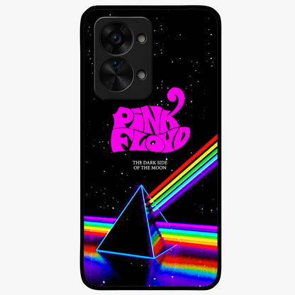 Galactic Light Frequency Glass Case for 1+Nord 2T futuristic front view featuring abstract light wave artwork