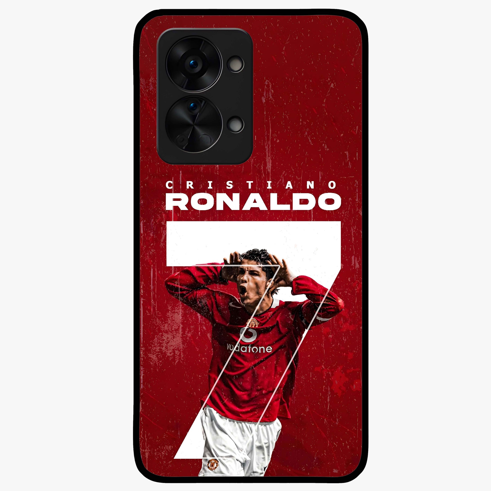 Goal Celebration Legacy Glass Case for 1+Nord 2T energetic front view featuring sports inspired celebration artwork