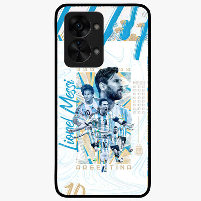 Golden Number Ten Glass Case for 1+Nord 2T bold front view featuring stylish number ten artwork in golden tones