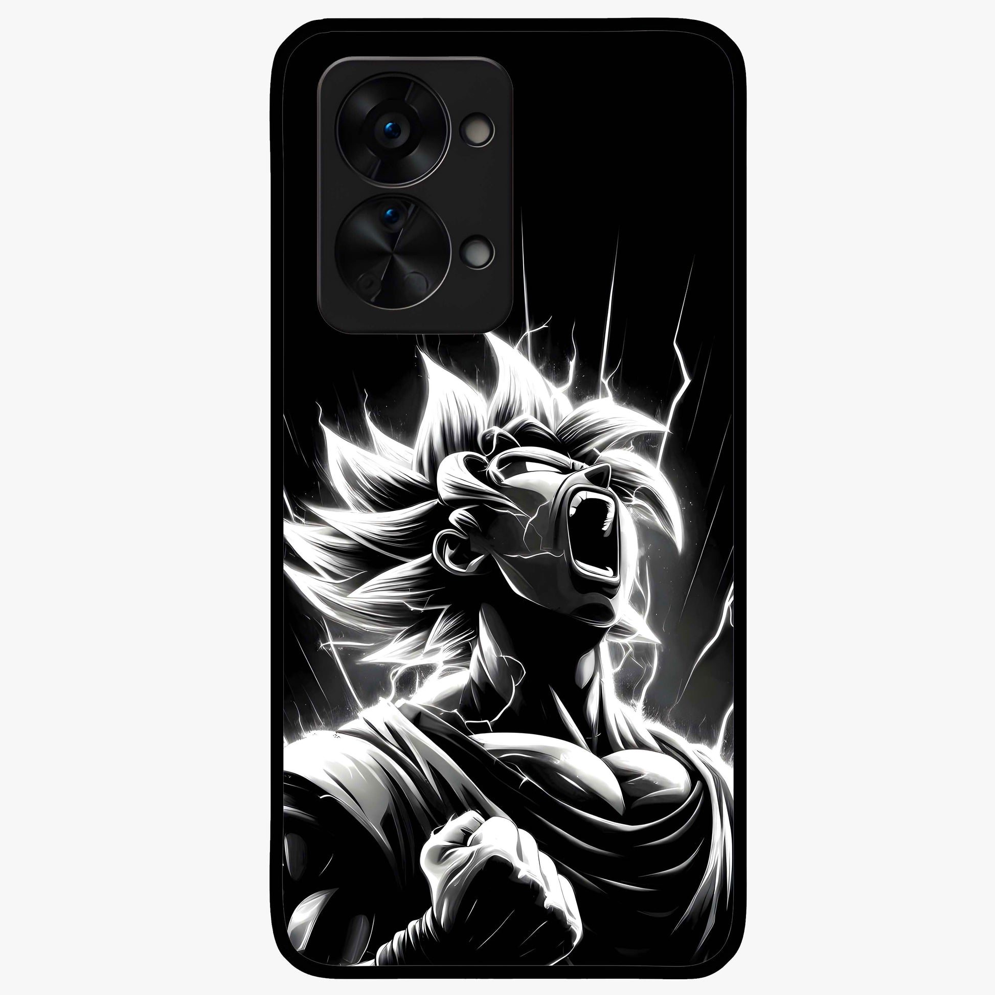 Limitless Power Unleashed Glass Case for 1+Nord 2T intense front view featuring bold high energy artwork