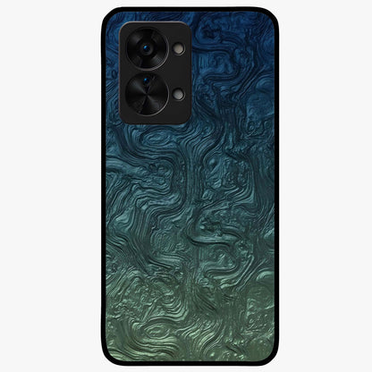 Marble Dream Blur Glass Case for 1+Nord 2T elegant front view featuring soft marble texture with dreamy blur effect