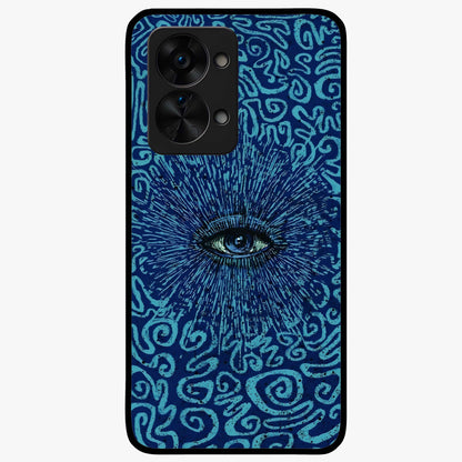 Mystic Inner Eye Glass Case for 1+Nord 2T dramatic front view featuring powerful inner eye inspired artwork