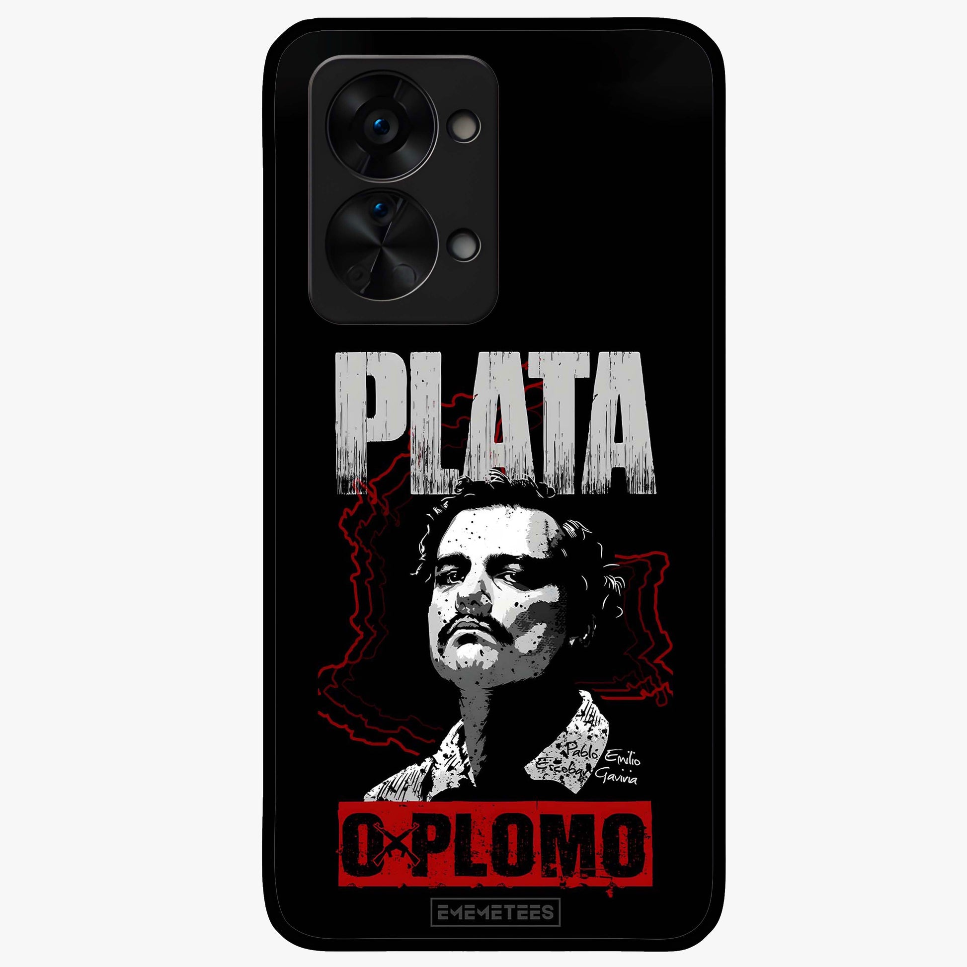 Notorious Crime Empire Glass Case for 1+Nord 2T bold front view featuring edgy crime inspired artwork