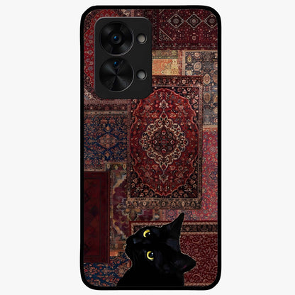 Regal Magic Cat Apple Glass Case for 1+Nord 2T playful front view featuring charming cat artwork with whimsical theme