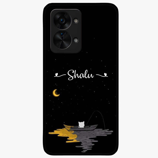 Silent Night Row Glass Case for 1+Nord 2T dramatic front view featuring night themed artistic artwork
