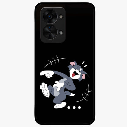 Tom in Trouble Glass Case for 1+Nord 2T playful front view featuring animated character artwork in humorous theme
