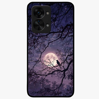 Whispering Moon Silence Glass Case for 1+Nord 2T serene front view featuring moon inspired artwork in calm night tones