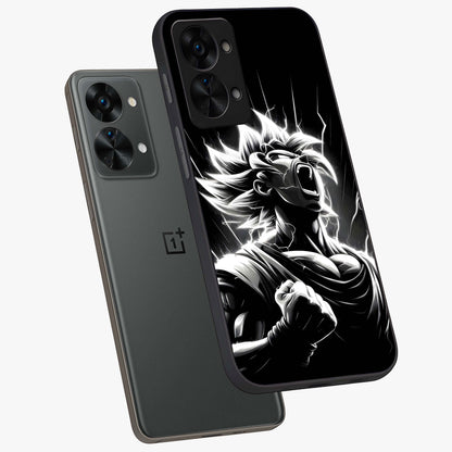 Limitless Power Unleashed Glass Case for 1+Nord 2T angled mockup showcasing glossy finish and dramatic power detailing