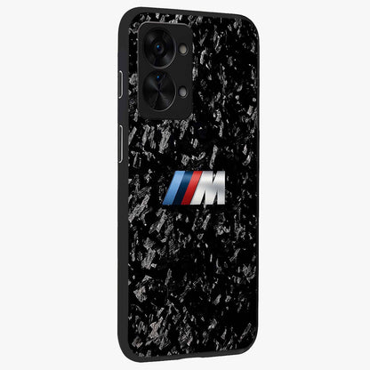 Carbon Speed Mark Glass Case for 1+Nord 2T side perspective highlighting sleek sporty detailing and premium build