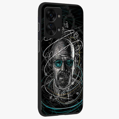 Chaotic Mind Genius Glass Case for 1+Nord 2T side perspective highlighting creative detailing and premium edge finish