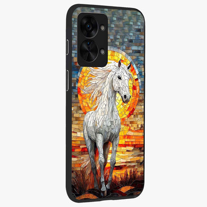 Elected Horse Glass Case for 1+Nord 2T side perspective highlighting strong textures and sleek premium build
