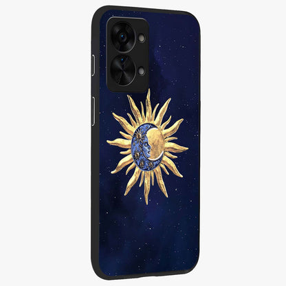 Eternal Cosmic Balance Glass Case for 1+Nord 2T side perspective highlighting intricate space detailing and smooth build