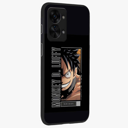 Fearless Pirate Smile Glass Case for 1+Nord 2T side perspective highlighting detailed character illustration and sleek build