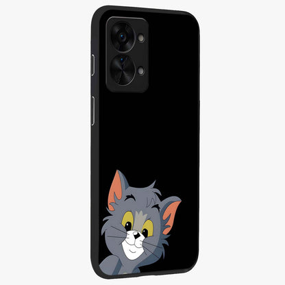 Forever Chasing Love Tom Glass Case for 1+Nord 2T side perspective highlighting expressive illustration and premium edges