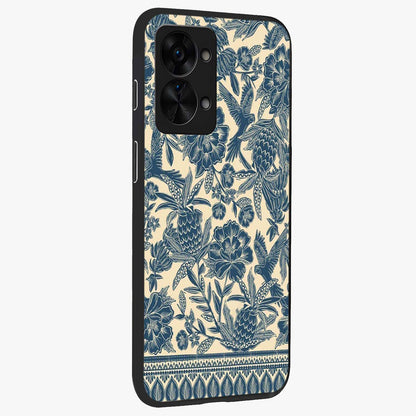 Heirloom Wild Bloom Glass Case for 1+Nord 2T side perspective highlighting intricate bloom detailing and premium build