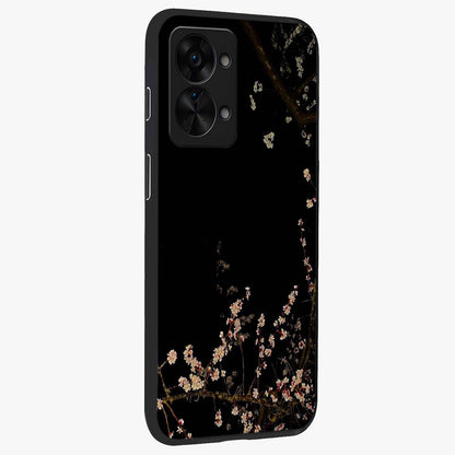Petal Moon Light With Custom Name Glass Case for 1+Nord 2T side perspective highlighting custom typography and smooth premium build
