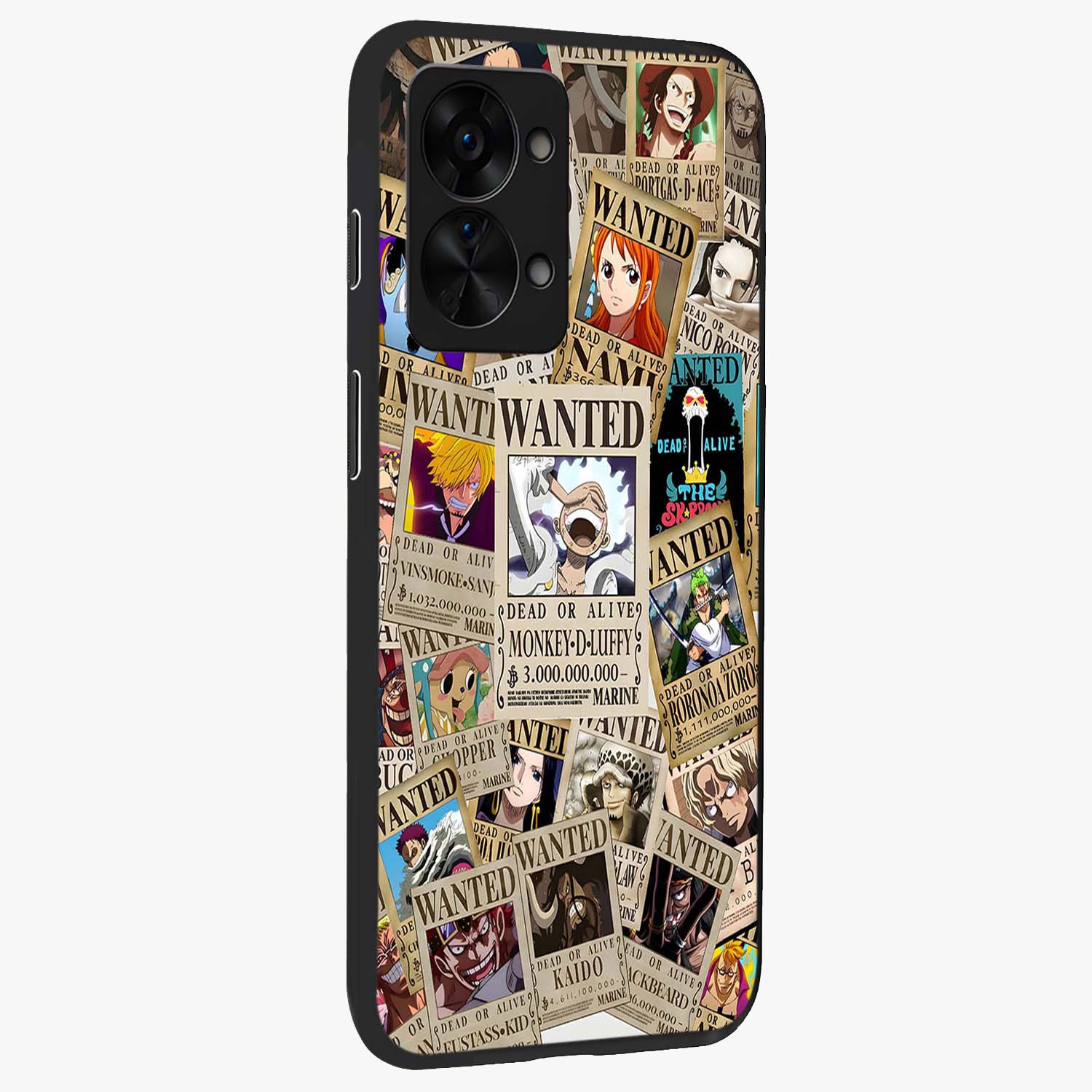 Pirate Wanted Legends Glass Case for 1+Nord 2T side perspective highlighting detailed character textures and premium edges