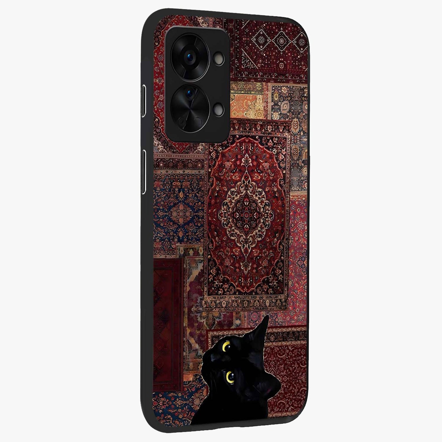 Regal Magic Cat Apple Glass Case for 1+Nord 2T side perspective highlighting cute character textures and smooth build