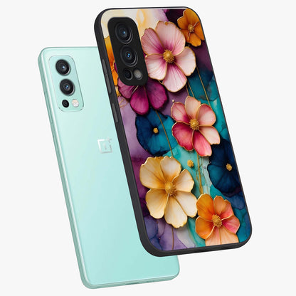 Artlyn Grace Flower Pattern Glass Case displayed in angled mockup highlighting delicate flower pattern design and smooth glass surface.