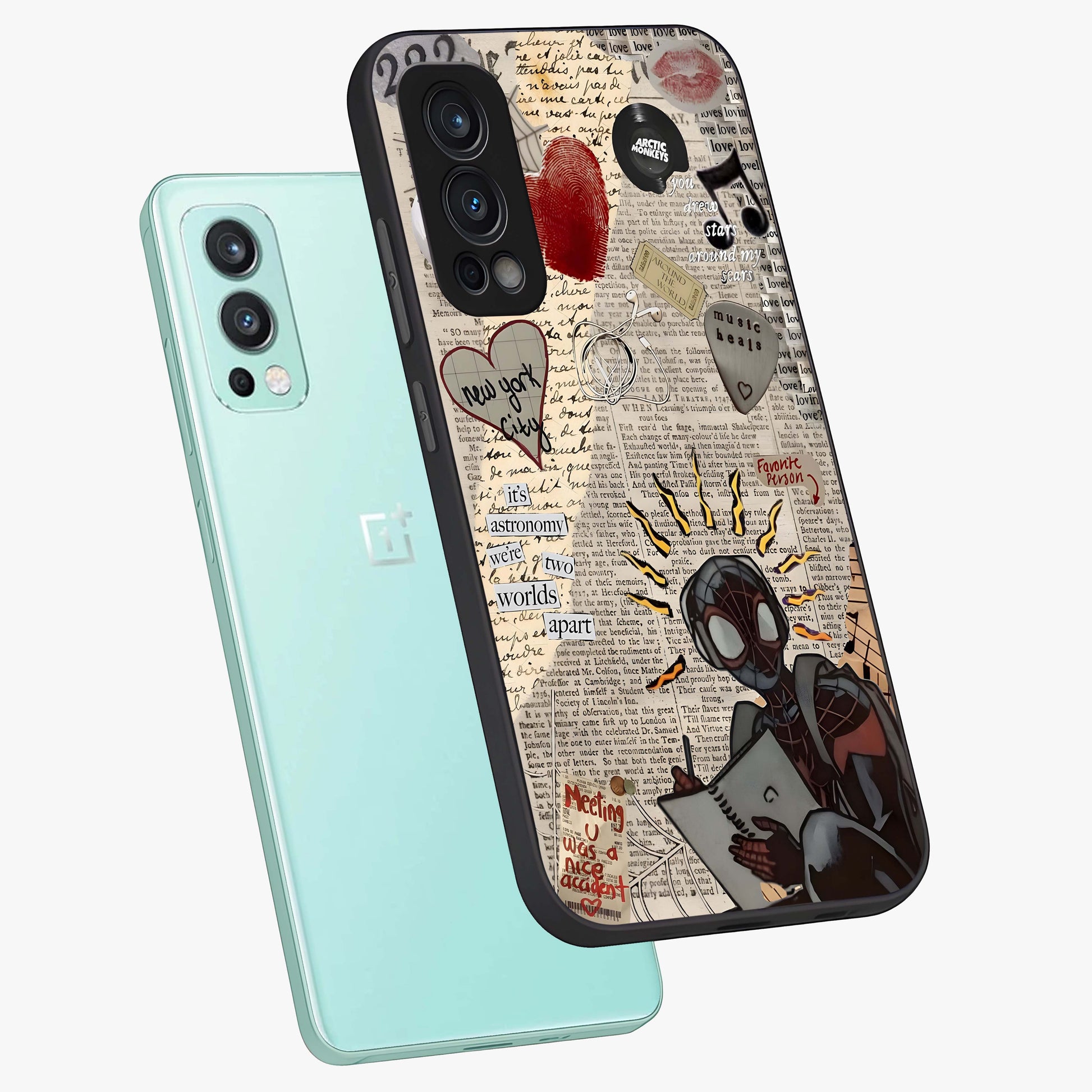 City Dream Sketch Glass Case displayed in angled mockup highlighting minimal city illustration with aesthetic sketch style.