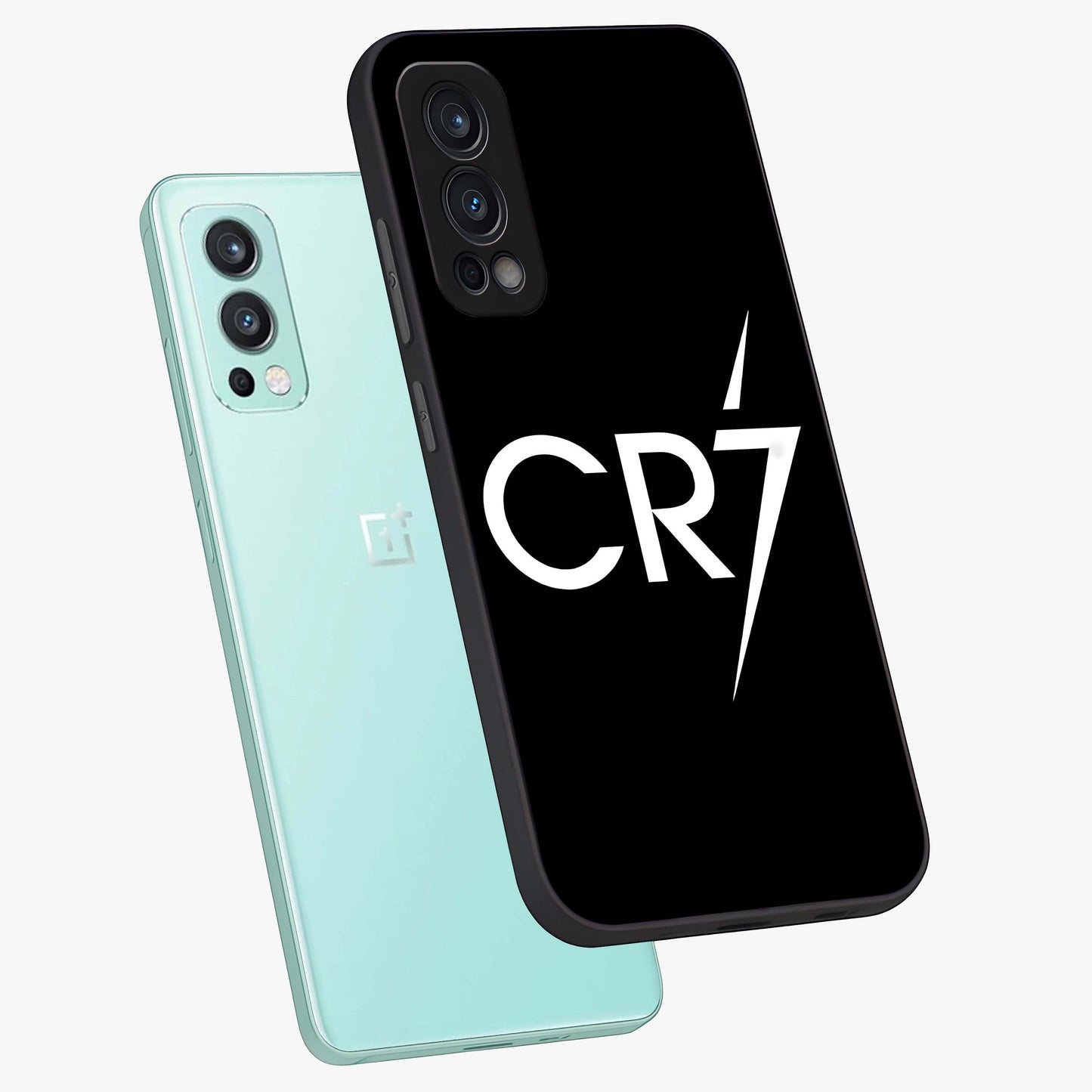 Cr7 Elite Strike Glass Case displayed in angled mockup highlighting powerful sports graphic with bold athletic theme.