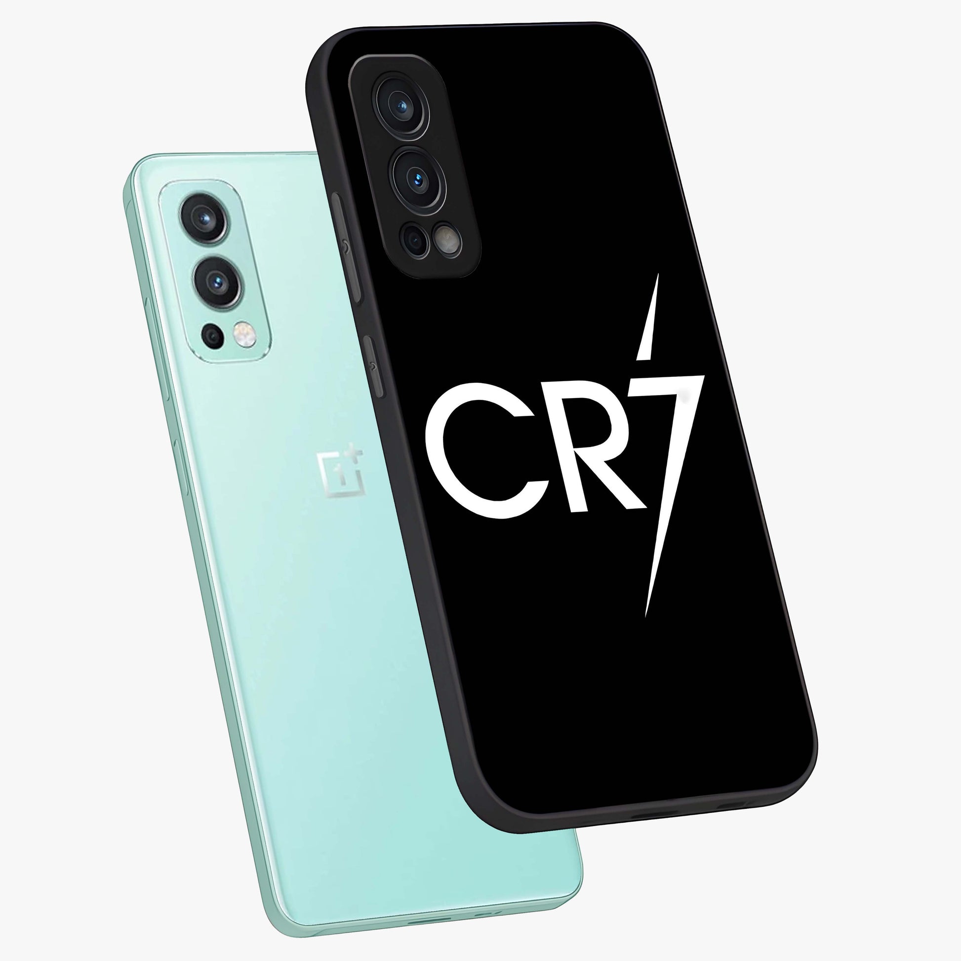 Cr7 Elite Strike Glass Case displayed in angled mockup highlighting powerful sports graphic with bold athletic theme.