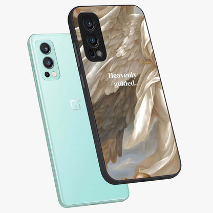 Divine Winged Grace Glass Case displayed in angled mockup highlighting graceful wing design with divine aesthetic style.