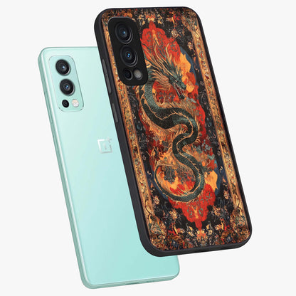 Inferno Dragon Soul Glass Case displayed in angled mockup highlighting powerful dragon illustration with inferno aesthetic.