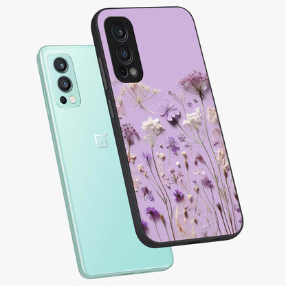 Lavender Blossom Dream Glass Case displayed in angled mockup highlighting dreamy lavender flower design with calming aesthetic style.