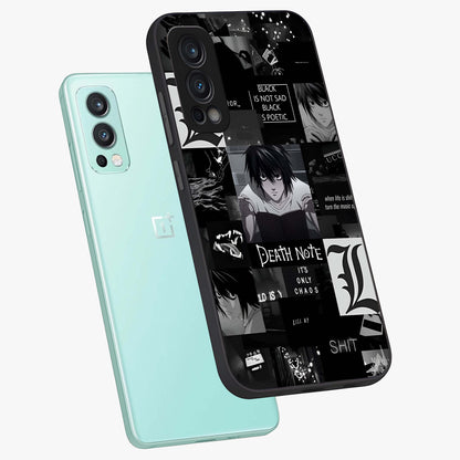 Midnight Chaos Mind Glass Case displayed in angled mockup highlighting chaotic artistic design with dramatic midnight aesthetic.