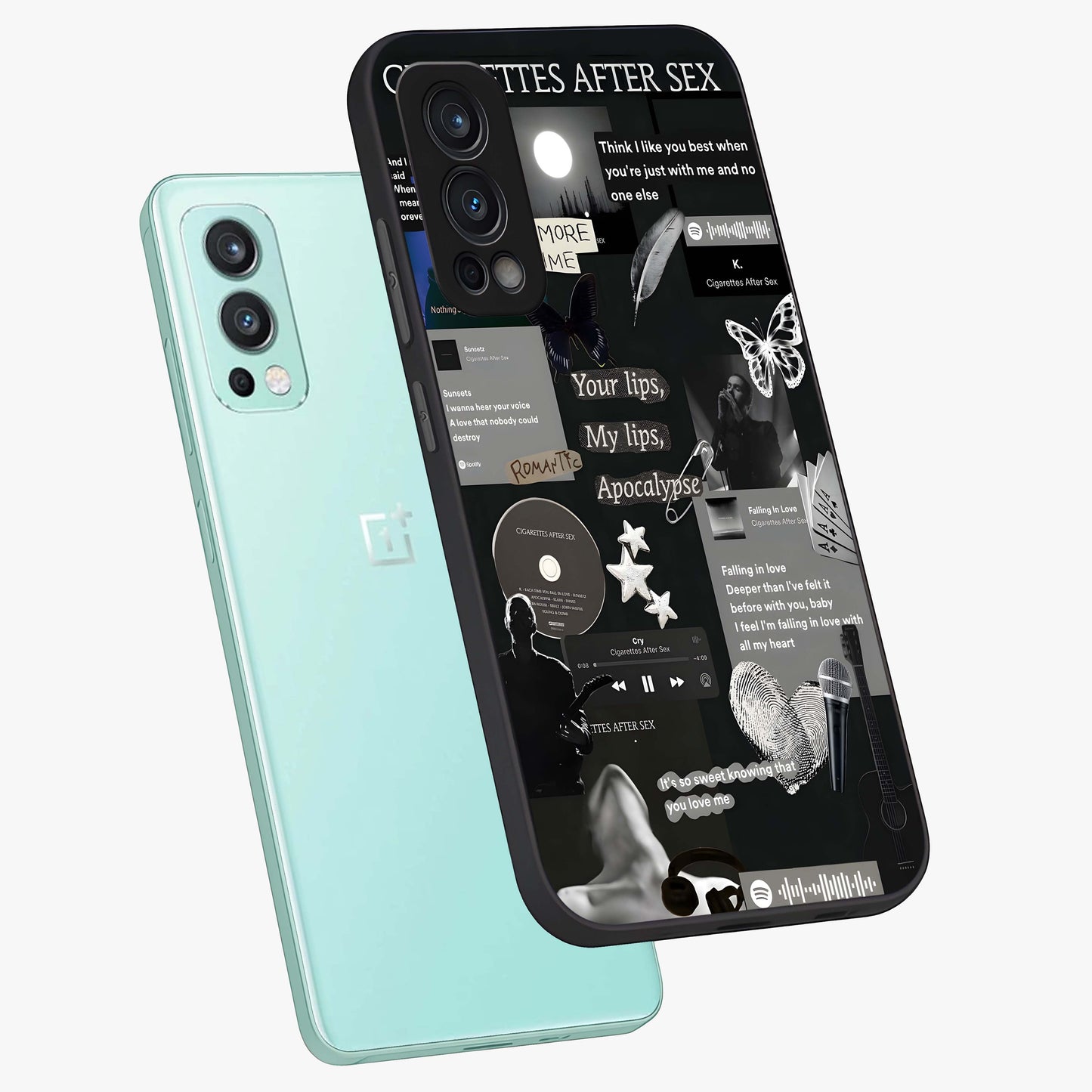 Midnight Love Echo Glass Case displayed in angled mockup highlighting elegant love inspired design with deep aesthetic style.