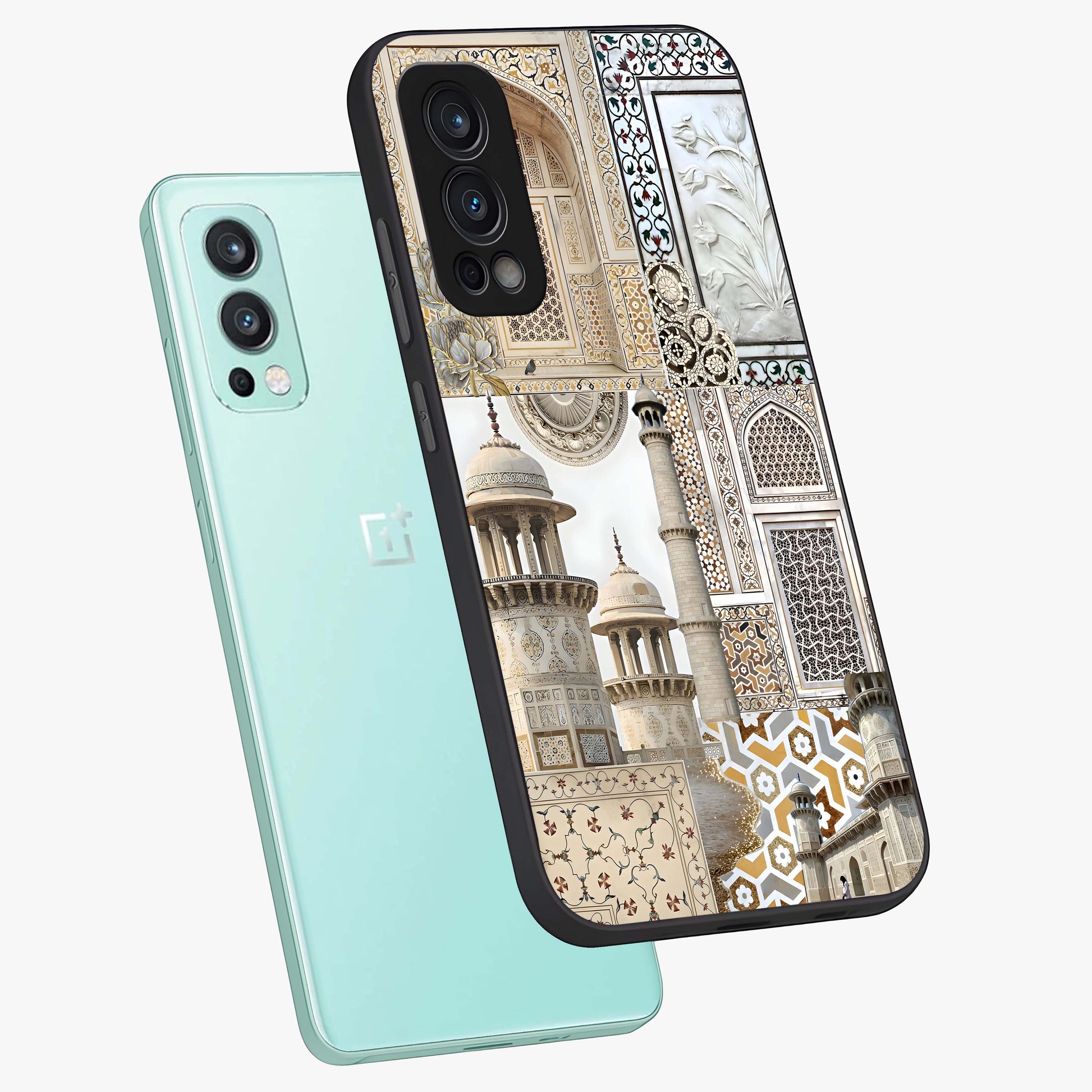 Mughal Marble Legacy Glass Case displayed in angled mockup highlighting elegant heritage marble artwork with royal aesthetic.