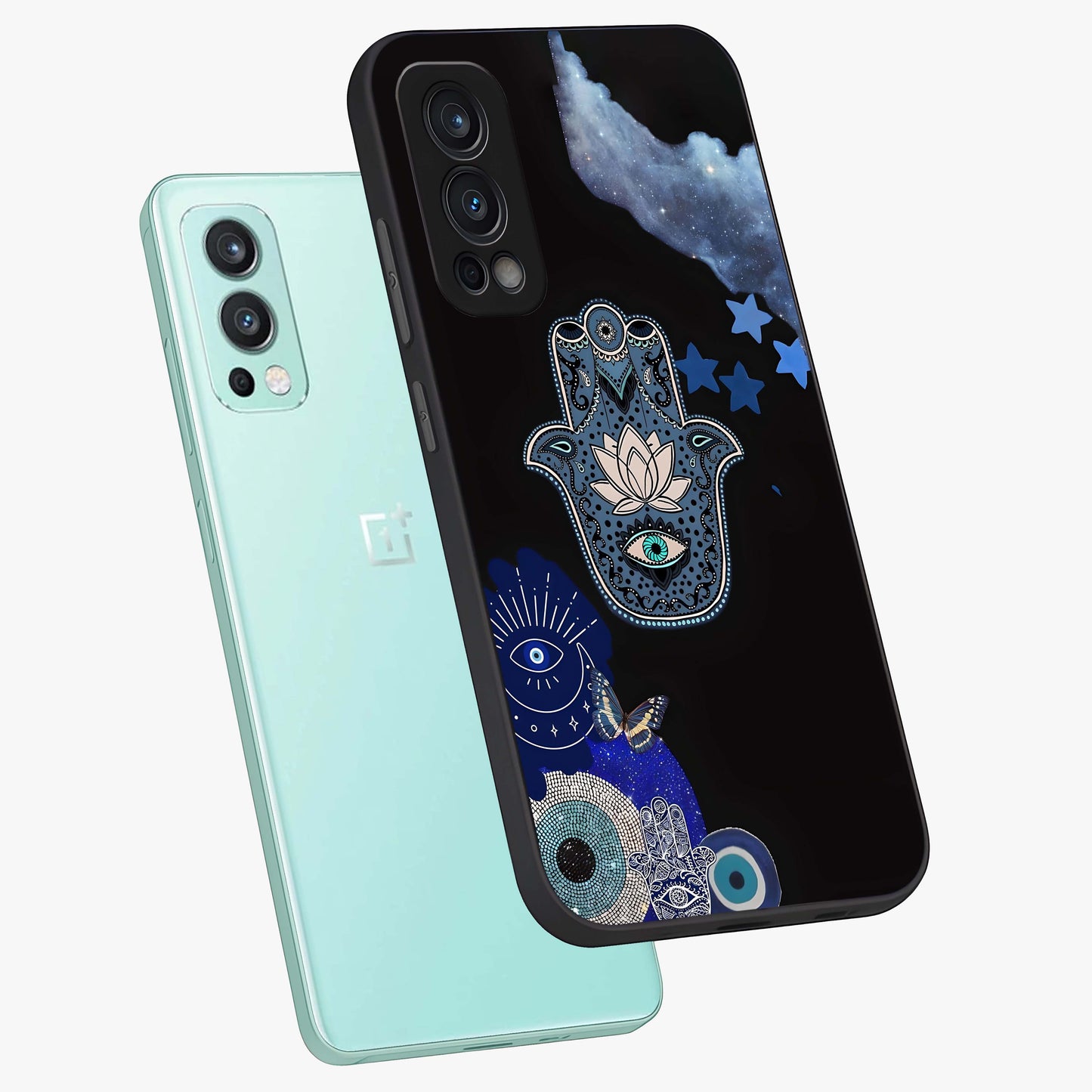 Mystic Hand Aura Glass Case displayed in angled mockup highlighting magical aura design with spiritual aesthetic style.