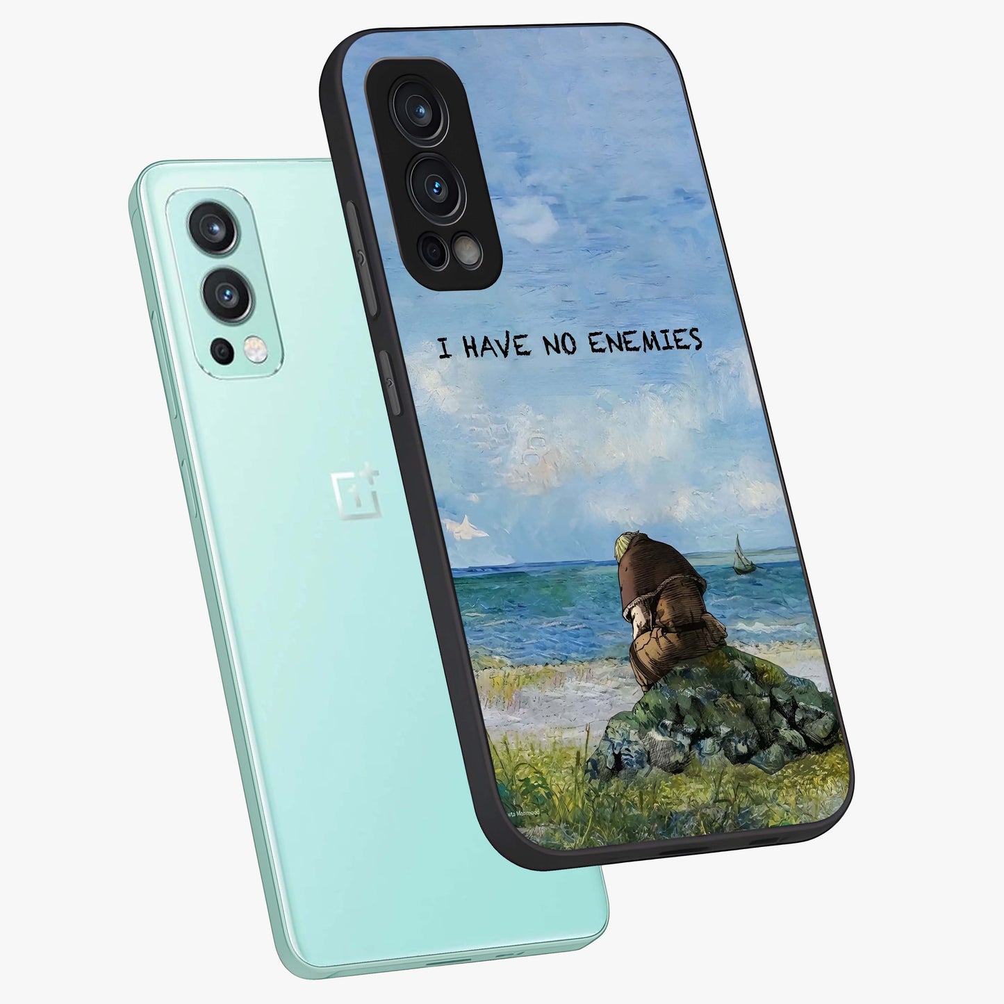 Peace Beyond War Glass Case displayed in angled mockup highlighting meaningful message design with artistic aesthetic style.
