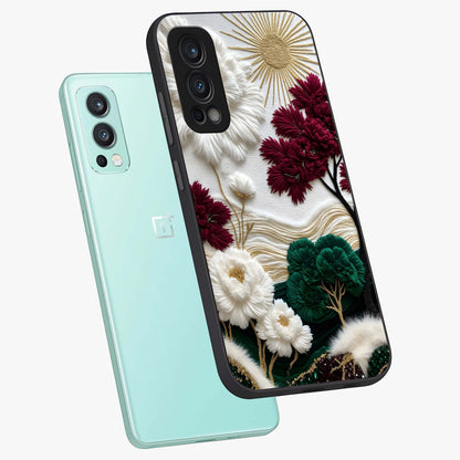 Radiant Bloom Elegance Glass Case displayed in angled mockup highlighting graceful floral design with radiant aesthetic style.