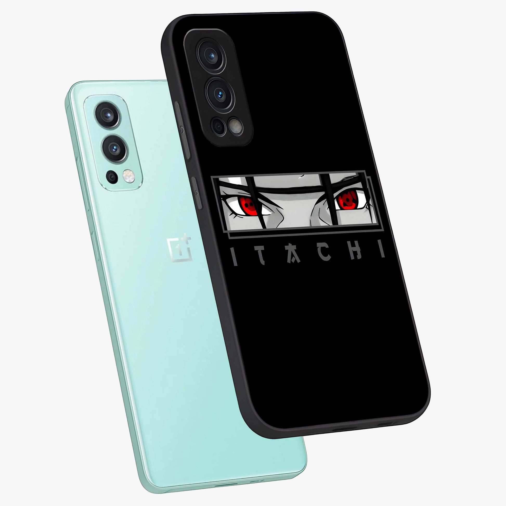 Scarlet Gaze Dominance Glass Case displayed in angled mockup highlighting intense visual design with bold scarlet aesthetic.