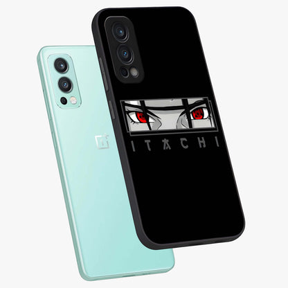 Scarlet Gaze Dominance Glass Case displayed in angled mockup highlighting intense visual design with bold scarlet aesthetic.