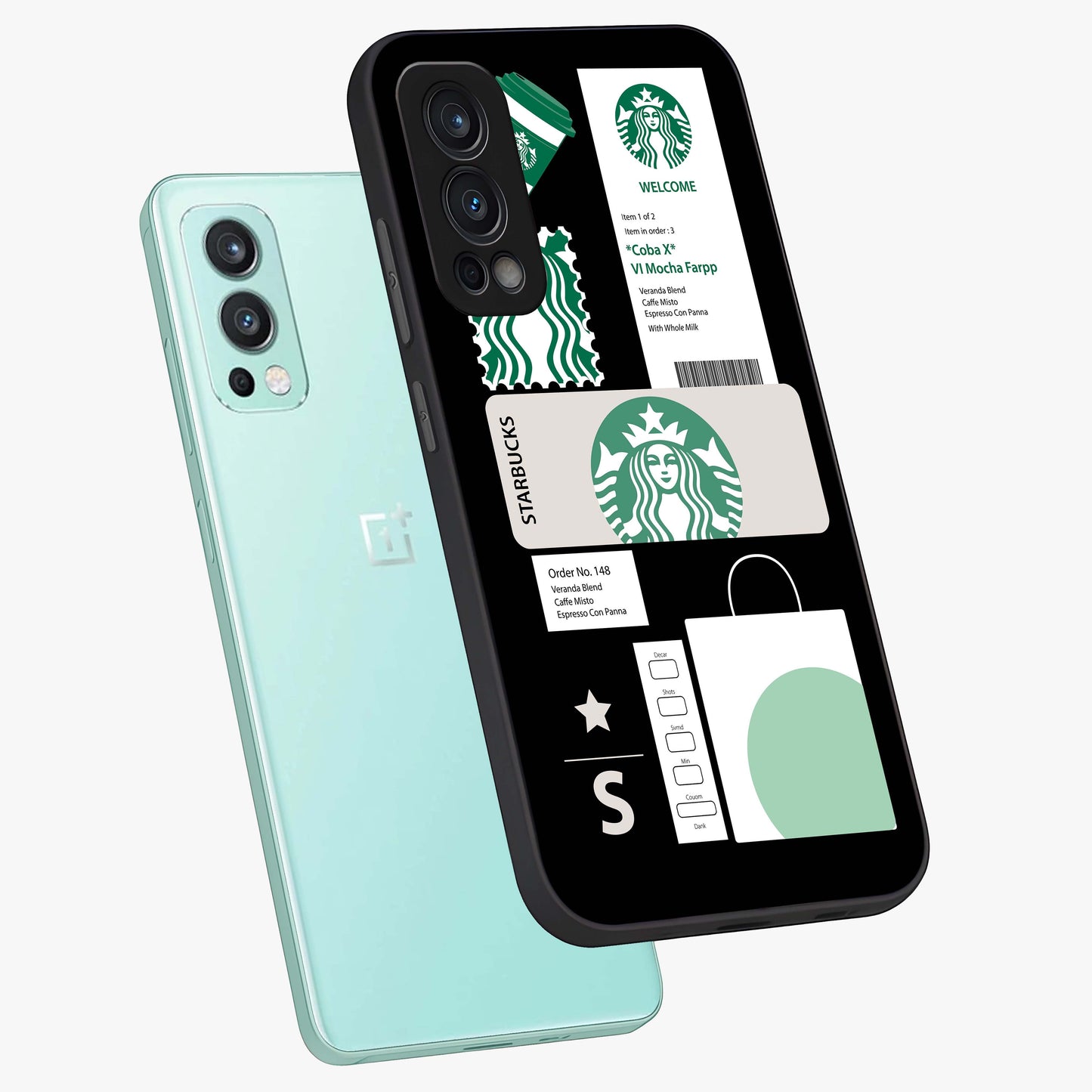 Starbucks Mocha Glass Case displayed in angled mockup highlighting stylish mocha themed design with cozy café aesthetic.