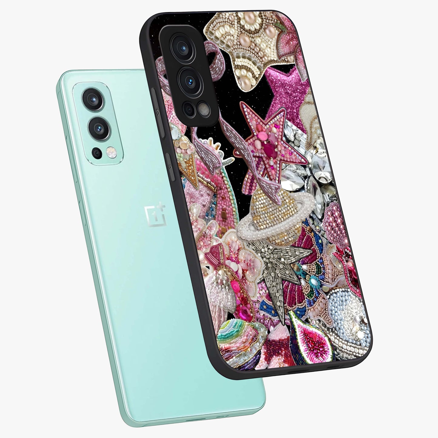 Starlit Jewel Dream Glass Case displayed in angled mockup highlighting glowing celestial jewel design with dreamy aesthetic.
