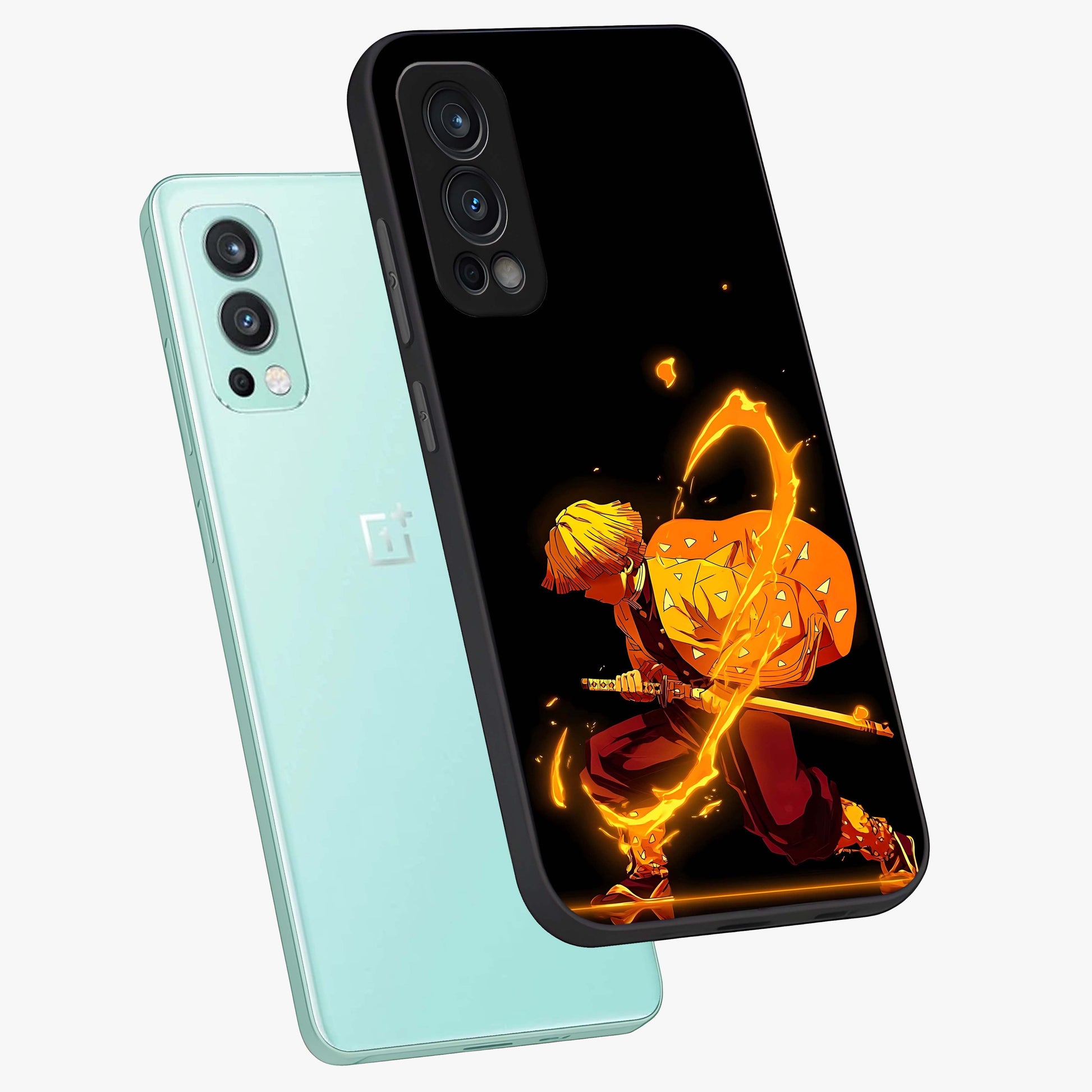 Thunder Flame Execution Glass Case displayed in angled mockup highlighting dramatic fire themed design with intense fantasy aesthetic.